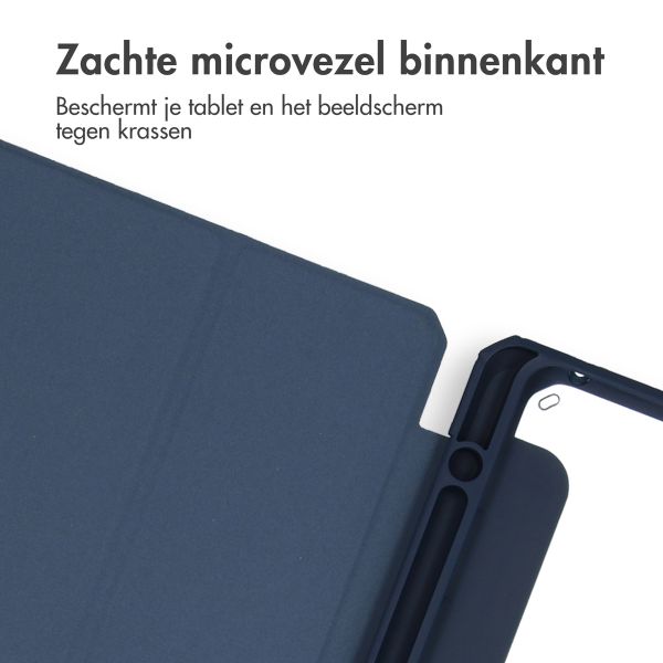 imoshion Trifold Hardcase Bookcase Samsung Galaxy Tab S6 Lite (2020/2022/2024) - Donkerblauw