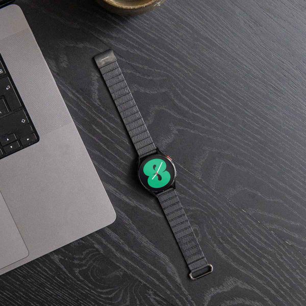 imoshion Magnetisch lederen bandje Samsung Galaxy Watch 7 40/44 mm - Zwart