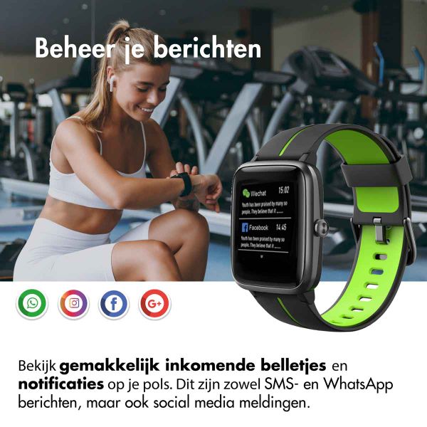 Lintelek Smartwatch ID205G - Zwart / Groen