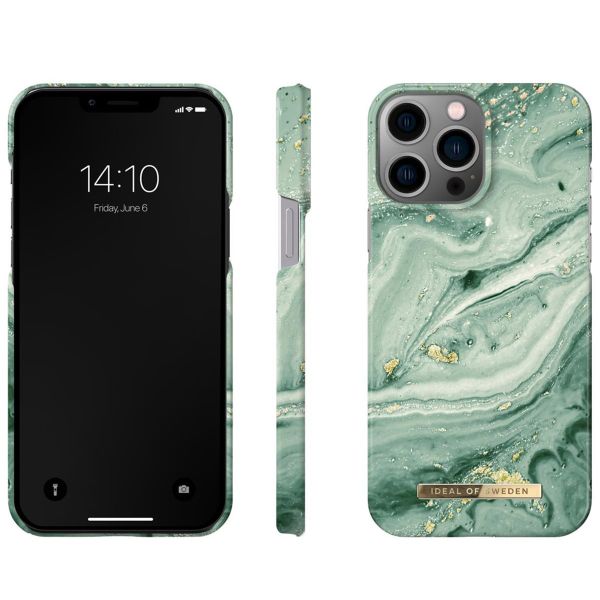 iDeal of Sweden Fashion Backcover iPhone 13 Pro Max - Mint Swirl Marble