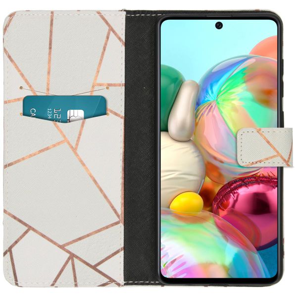 imoshion Design Softcase Bookcase Samsung Galaxy A71 - White Graphic