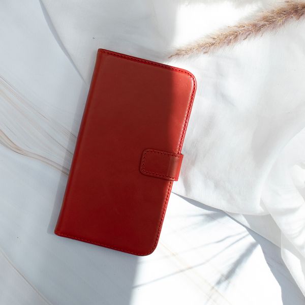 Selencia Echt Leren Bookcase Apple iPhone 12 Mini - Rood