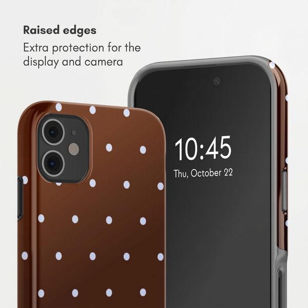 Selencia Vivid Back Cover Apple iPhone 11 - Happy Dots Chocolate