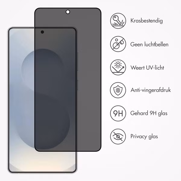 Accezz Gehard Glas Privacy Screenprotector Samsung Galaxy S25 Edge