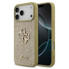 Guess Big 4G Logo Backcover Grained Apple iPhone 17 Pro Max - Goud
