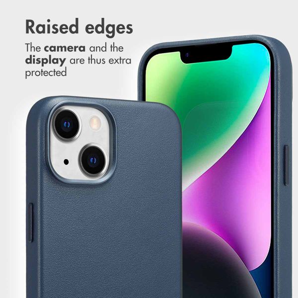 Accezz 2-in-1 Leather Bookcase with MagSafe Apple iPhone 14 - Nightfall Blue