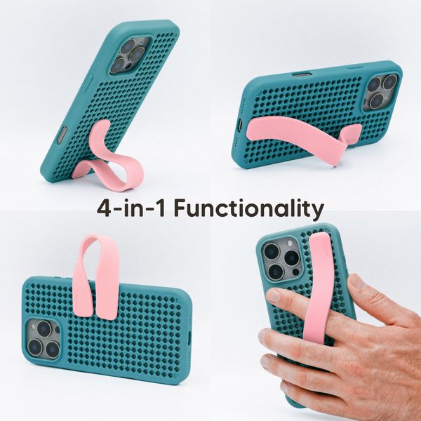 Callbuddy Hoesje met Strap Apple iPhone 16 Pro Max - Miami Vice