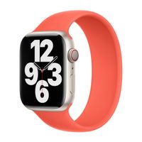Apple Siliconen solobandje Apple Watch | 44/45/46/49 mm - Maat 8 - Nectarine
