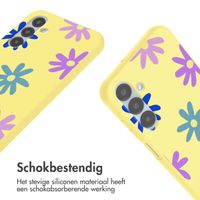 imoshion Siliconen design hoesje met koord Samsung Galaxy A25 (5G) - Yellow Flower Distance