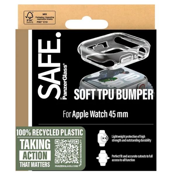 SAFE by PanzerGlass Bumper Apple Watch Ultra 1/2/3 - 49 mm - Transparant