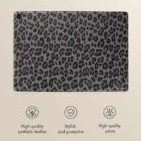 Selencia Sabi Bookcase with Leopard Print Samsung Galaxy Tab A11 Plus - Midnight Black