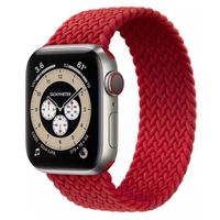 Apple Gevlochten solobandje Apple Watch | 44/45/46/49 mm - Maat 5 - (PRODUCT)RED
