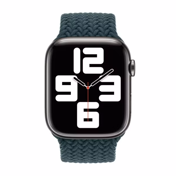 Apple Gevlochten solobandje Apple Watch | 38/40/41/42 mm - Maat 8 - Rainforest