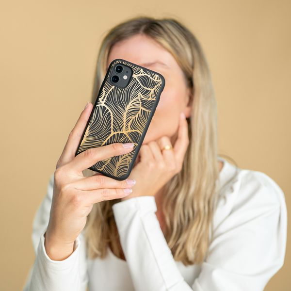 imoshion Design hoesje Huawei P30 Lite - Bladeren / Zwart