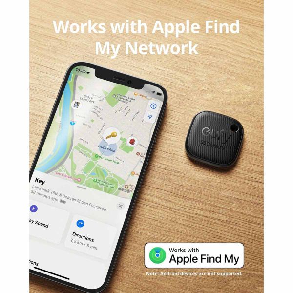 Eufy Smart Tracker Link - GPS tracker voor iOS - 2 pack - Zwart