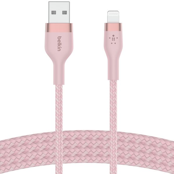 Belkin Boost↑Charge™ USB-A naar Lightning kabel braided siliconen - 1 meter - Roze