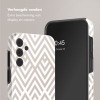 Selencia Vivid Tough Backcover Samsung Galaxy A15 - Beige Zigzag