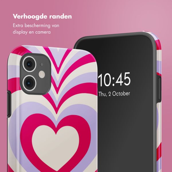 Selencia Vivid Backcover Apple iPhone 11 - Double Hearts Rubine Red Lilac