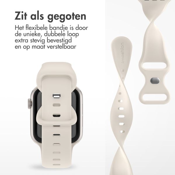 imoshion Siliconen⁺ bandje Apple Watch Series 1 t/m 11 / SE / Ultra (44/45/46/49 mm) - Maat M/L - Starlight