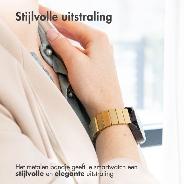 Selencia Stalen magnetisch bandje Apple Watch Series 1 t/m 9 / SE (38/40/41 mm) | Series 10 / 11 (42 mm) - Goud