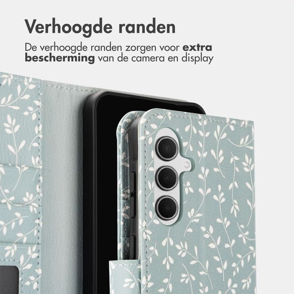 imoshion Design Bookcase Samsung Galaxy A36 - Smoke Green Flowers