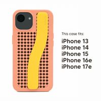 Callbuddy Hoesje met Strap Apple iPhone 17e / 16e / 15 / 14 / 13 - Coral Pop
