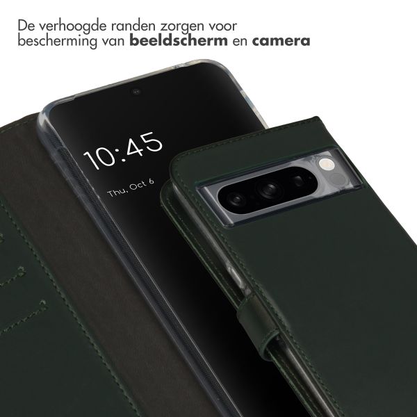 Selencia Echt Lederen Bookcase Google Pixel 8 Pro - Groen