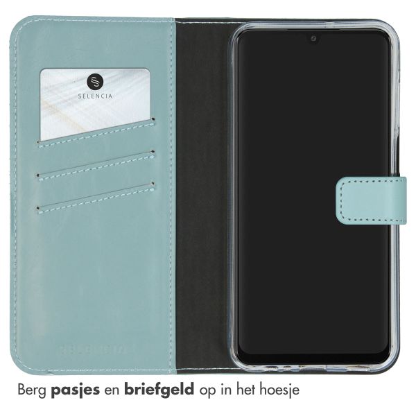 Selencia Echt Leren Bookcase Samsung Galaxy A15 (5G/4G) - Air Blue