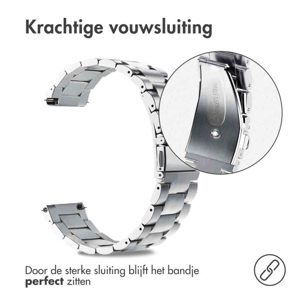 imoshion Stalen bandje  - Universeel 22 mm aansluiting - Zilver