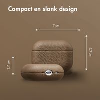 Accezz Echt Leren Case voor de Apple AirPods Pro 3 - Taupe