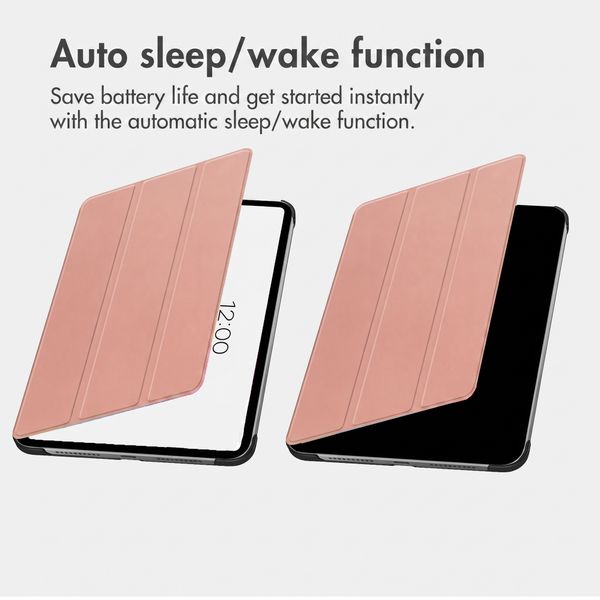imoshion Trifold Book Case Apple iPad Pro 11 (2025) M5 / (2024) M4 - Rose Gold