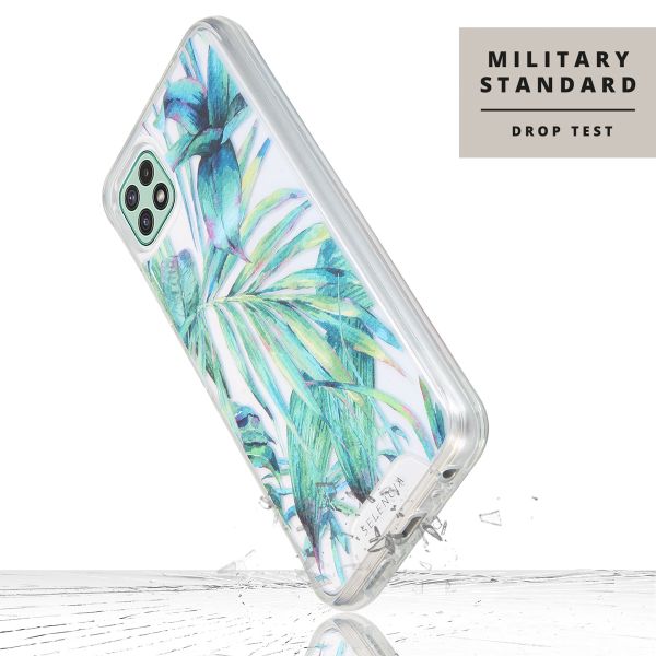 Selencia Zarya Fashion Extra Beschermende Backcover Samsung Galaxy A22 (5G) - Jungle Leaves