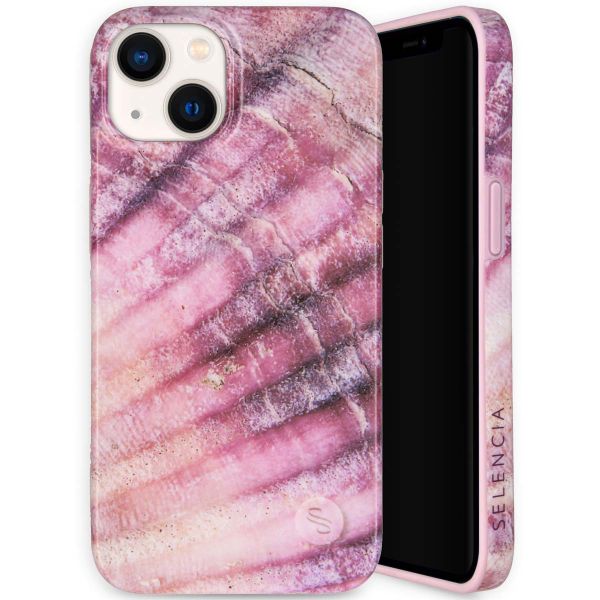 Selencia Aurora Fashion Backcover iPhone 13 - Duurzaam hoesje - 100% gerecycled - Ocean Shell Purple