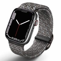 Uniq Aspen Designer Edition Braided bandje Apple Watch Series 1 t/m 11 / SE / Ultra (44/45/46/49 mm) - Pebble Grey