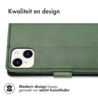 imoshion Luxe Bookcase Apple iPhone 15 - Groen