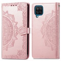 imoshion Mandala Bookcase Samsung Galaxy A12 - Rosé Goud