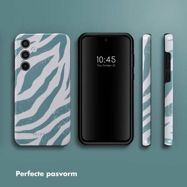 Selencia Vivid Backcover Samsung Galaxy A35 - Colorful Zebra Pine Blue
