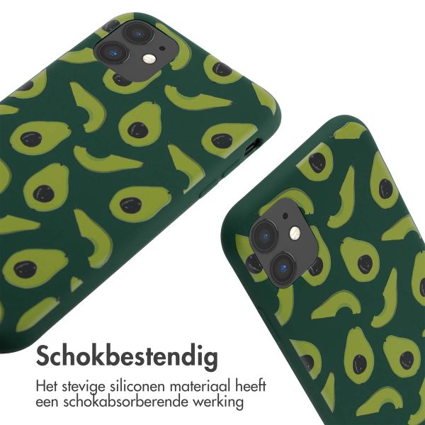 imoshion Siliconen design hoesje met koord iPhone 11 - Avocado Green