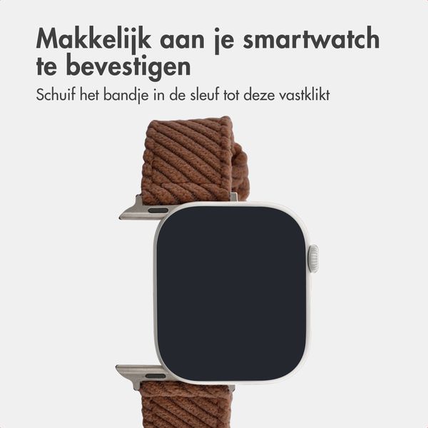 imoshion Corduroy bandje Apple Watch | 38/40/41/42 mm - Bruin