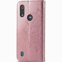 Mandala Bookcase Motorola Moto E6s - Rosé Goud