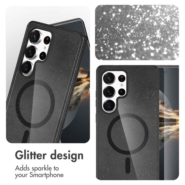 imoshion Sparkle Backcover met MagSafe Samsung Galaxy S24 Ultra - Glitter Zwart
