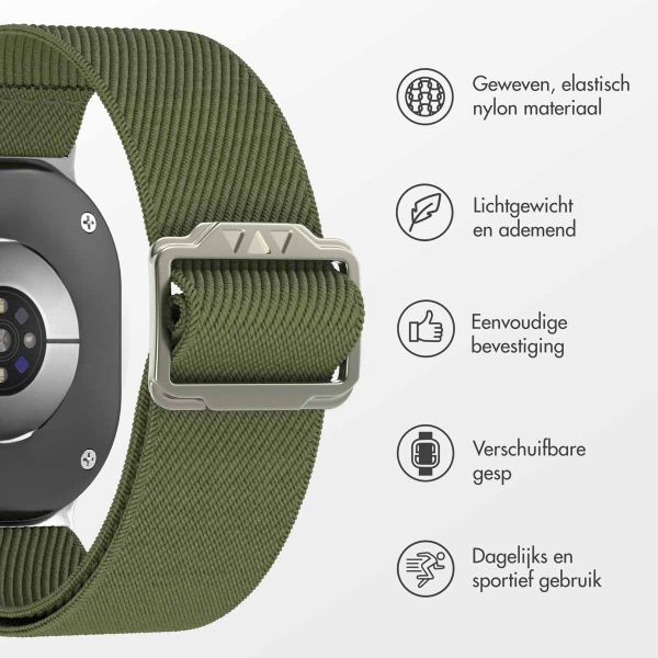 imoshion Elastisch Nylonbandje voor de Samsung Galaxy Watch 8 (Classic) - 40 / 44 / 46mm - Groen