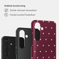Selencia Vivid Backcover Samsung Galaxy S25 - Happy Dots Burgundy