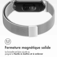 imoshion Milanees magnetisch bandje Xiaomi Smart Band 8 / 9 - Zilver