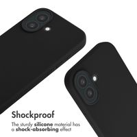 imoshion Silicone Case with Strap Apple iPhone 16 - Black
