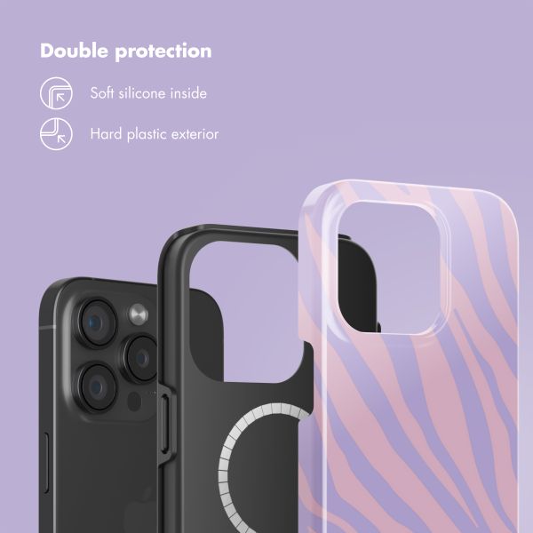 Selencia Vivid Back Cover with MagSafe Apple iPhone 15 Pro - Zebra Light Pink Lilac