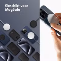Accezz Leather Bookcase 2-in-1 met MagSafe Apple iPhone 17 - Nightfall Blue