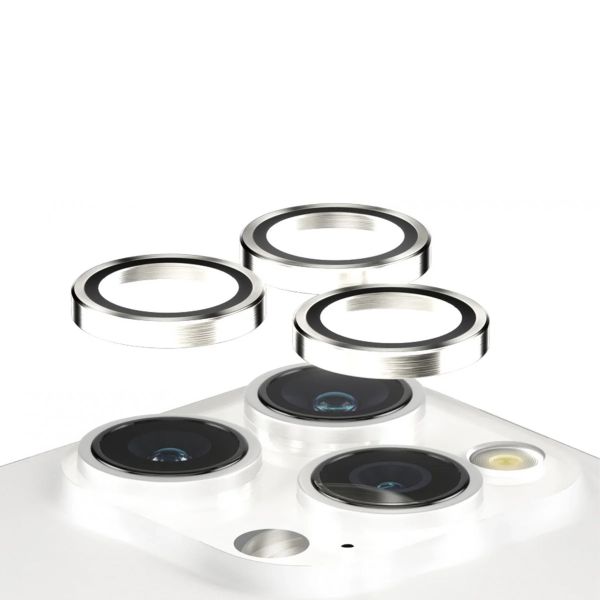 PanzerGlass Camera Protector Hoops Optic Rings Apple iPhone 15 Pro / 15 Pro Max - White Metal