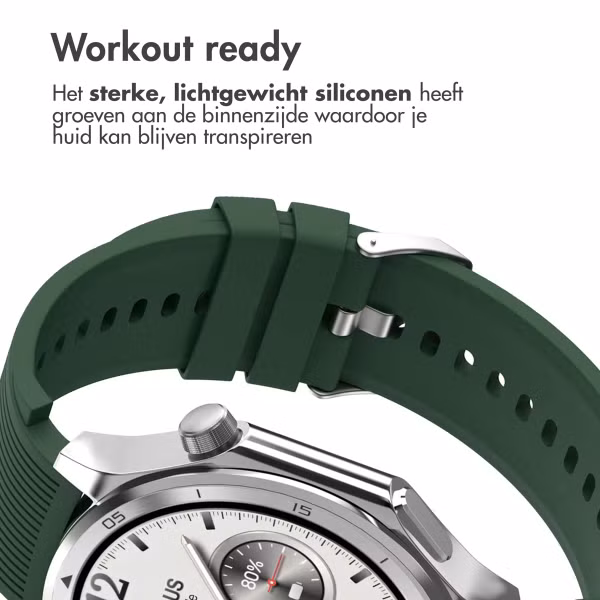 imoshion Siliconen bandje voor de OnePlus Watch 3 / 2 / 2R / Oppo Watch X2 / X - Donkergroen