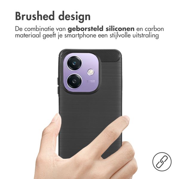 imoshion Brushed Backcover Oppo A40 (4G) / Oppo A40M (4G) / Oppo A60 (5G) - Zwart